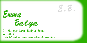 emma balya business card
